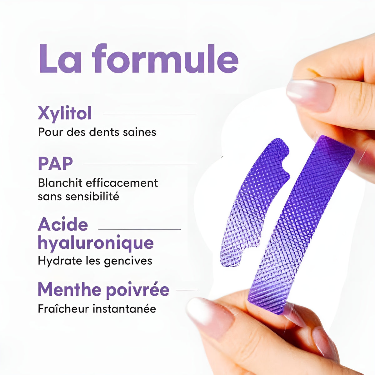 Bandes Blanchissantes Violettes | DR.Dentis